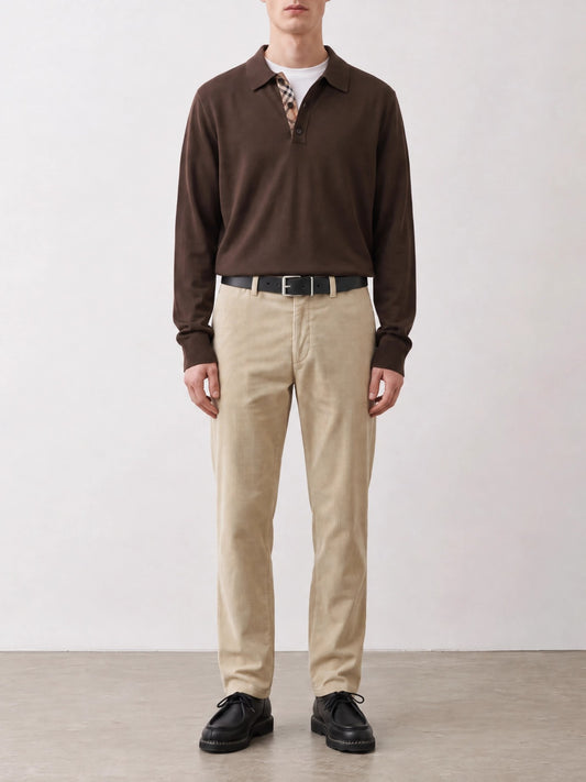Tagliatore Casual corduroy pants White


