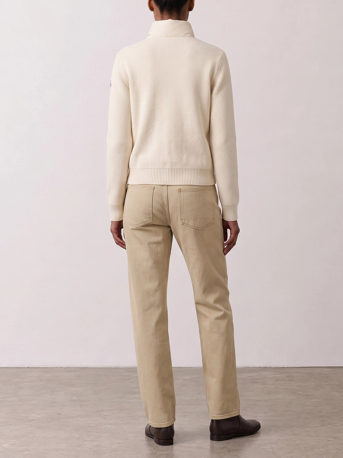 Moncler Cardigan imbottito in lana Bianco - VIETTI