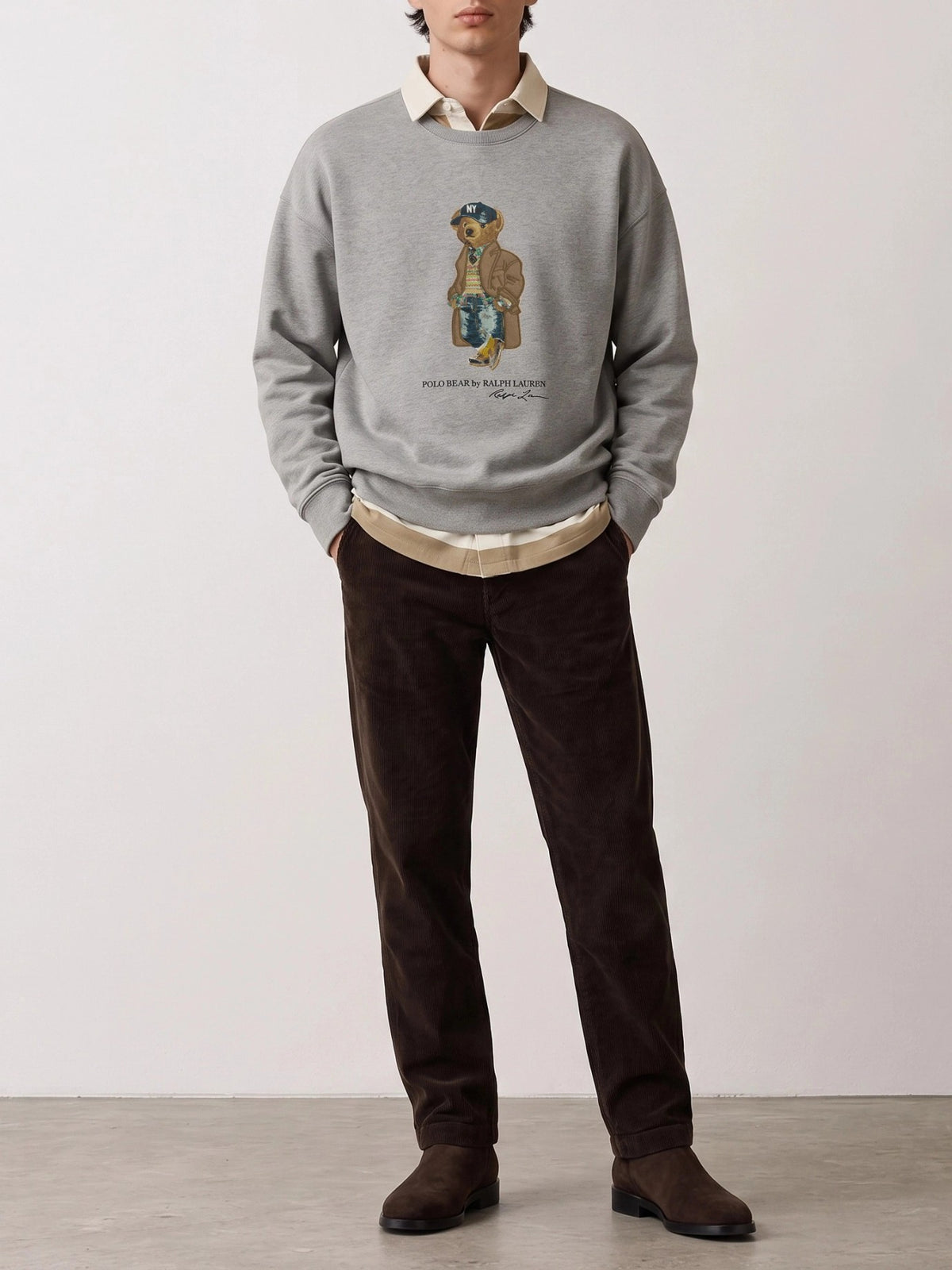Polo Ralph Lauren "Polo Bear" Crew-Neck Sweatshirt Grey - VIETTI