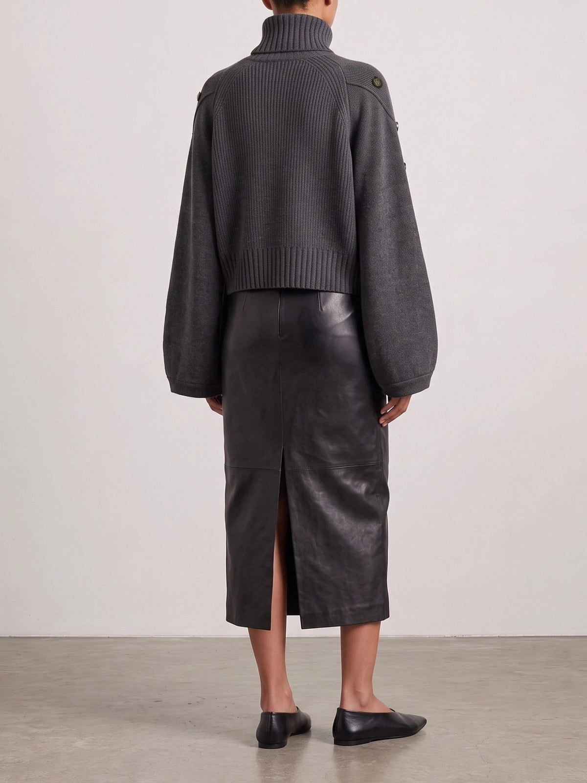 Zimmermann "Valiant" Turtleneck Sweater Grey - VIETTI