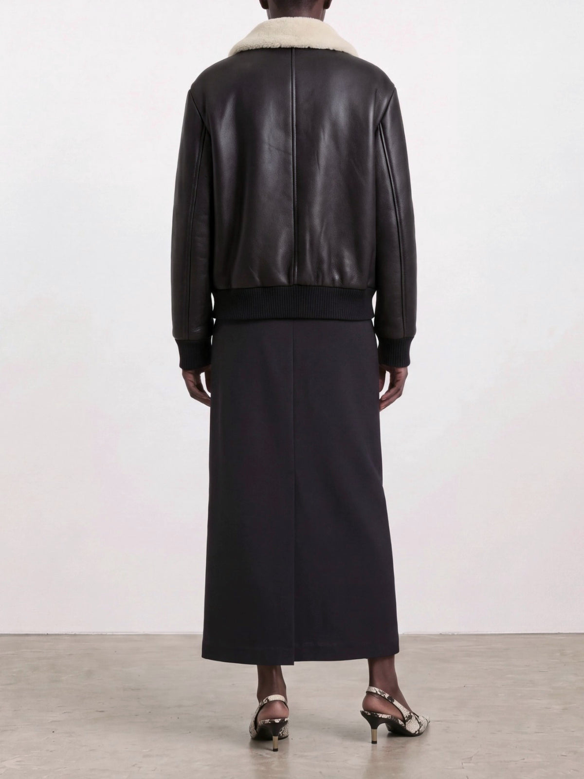 Semper Shearling jacket Black - VIETTI