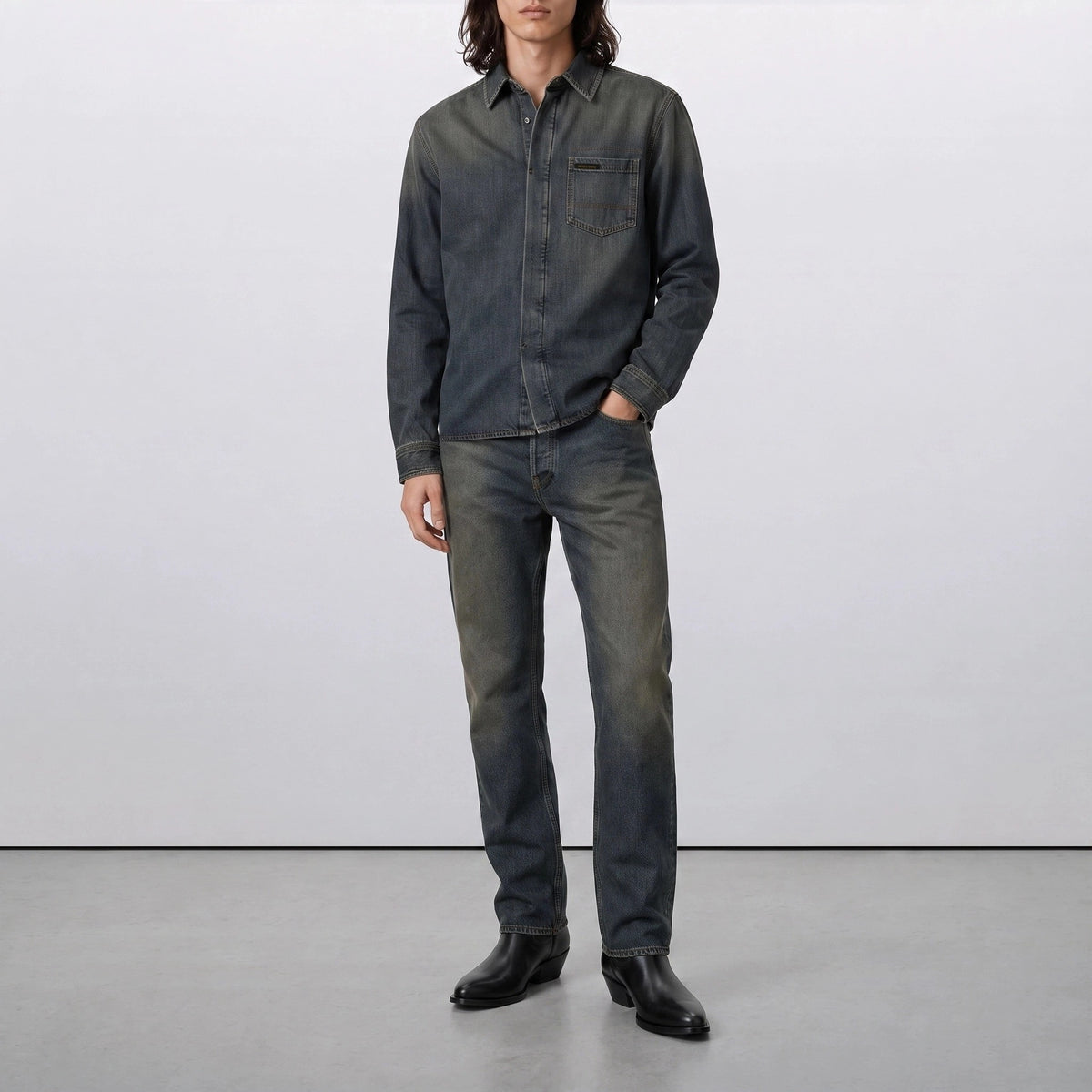Golden Goose Casual denim shirt Blue - VIETTI