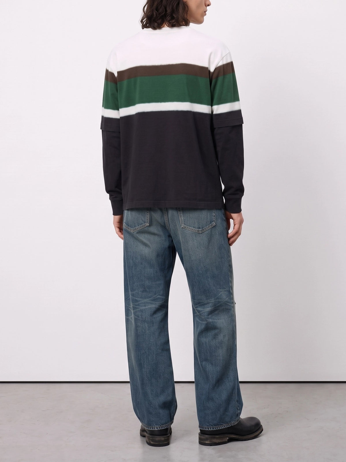 Sacai T-shirt girocollo "Chusen Dyed" Multicolor - VIETTI