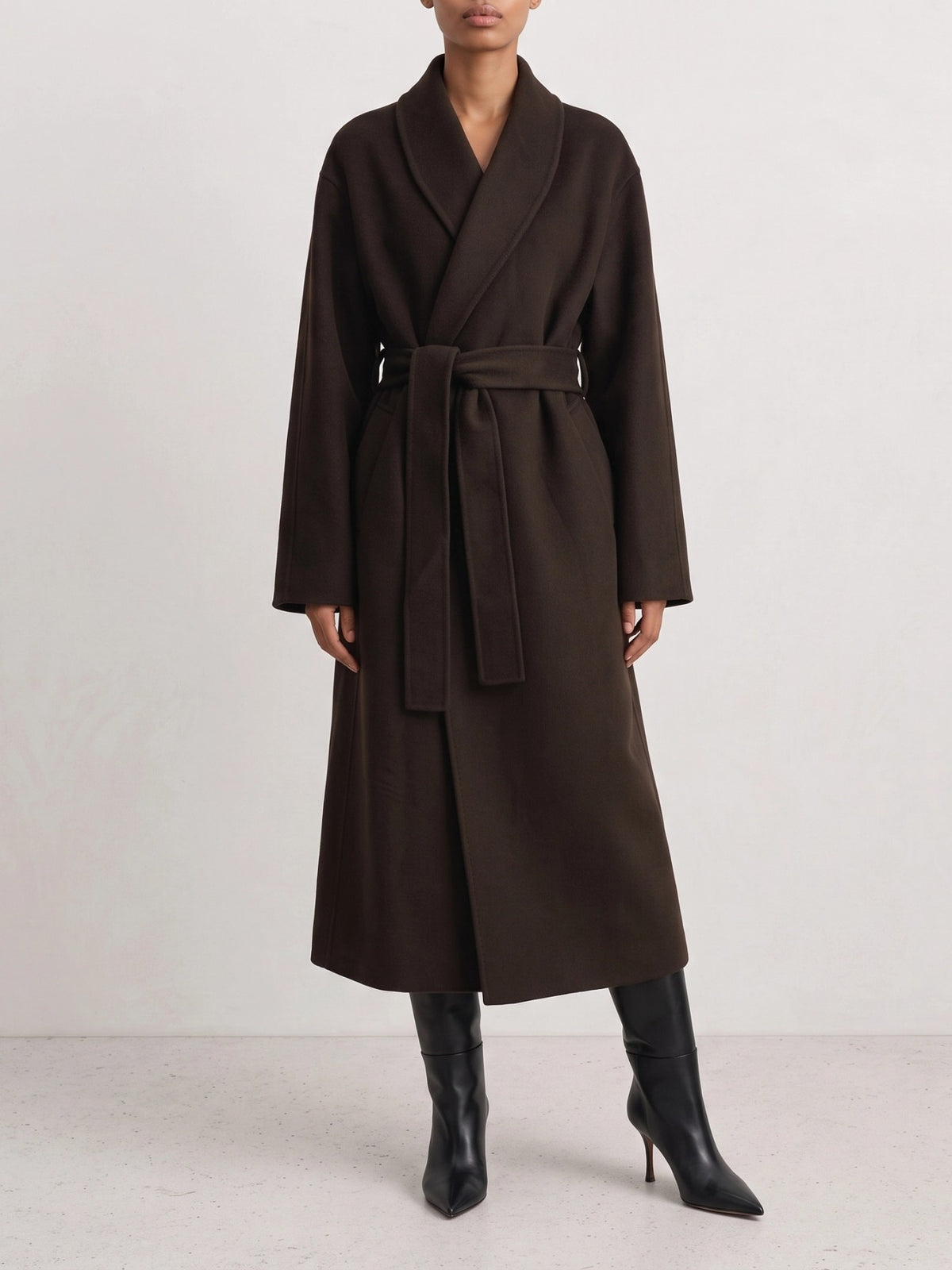 Almada Label "Mara" Long Coat Brown - VIETTI