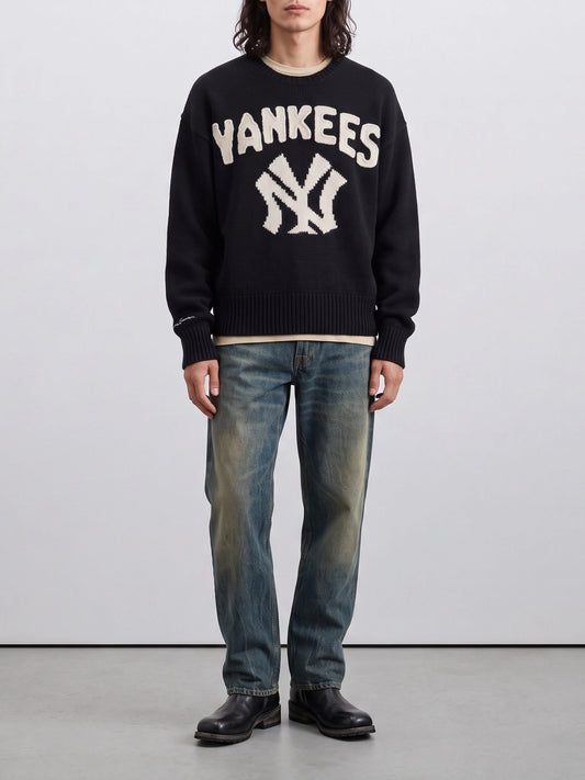 Polo Ralph Lauren "Yankees" Crew-Neck Sweater Black

