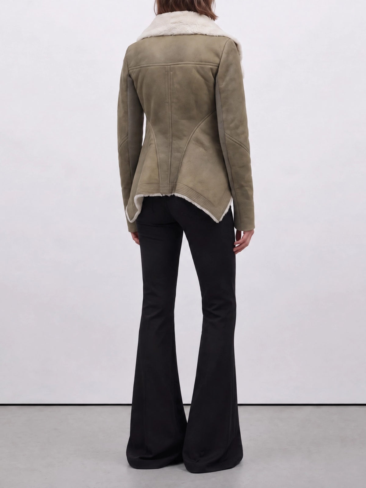 Rick Owens "Naska" Shearling Jacket Grey - VIETTI