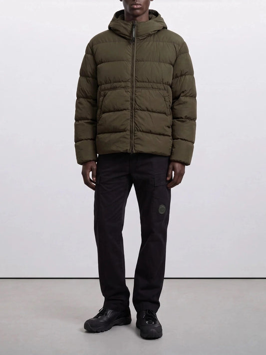 C.P. Company "Chrome-R Goggle" Short Down Jacket Green

