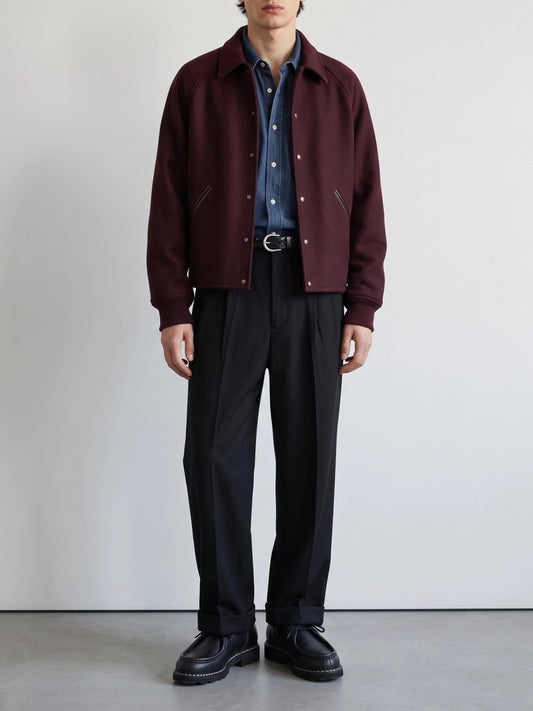 A.Presse "Coach" Bomber Jacket Bordeaux

