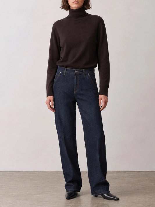 Khaite "Rossi" Straight-Leg Jeans Blue


