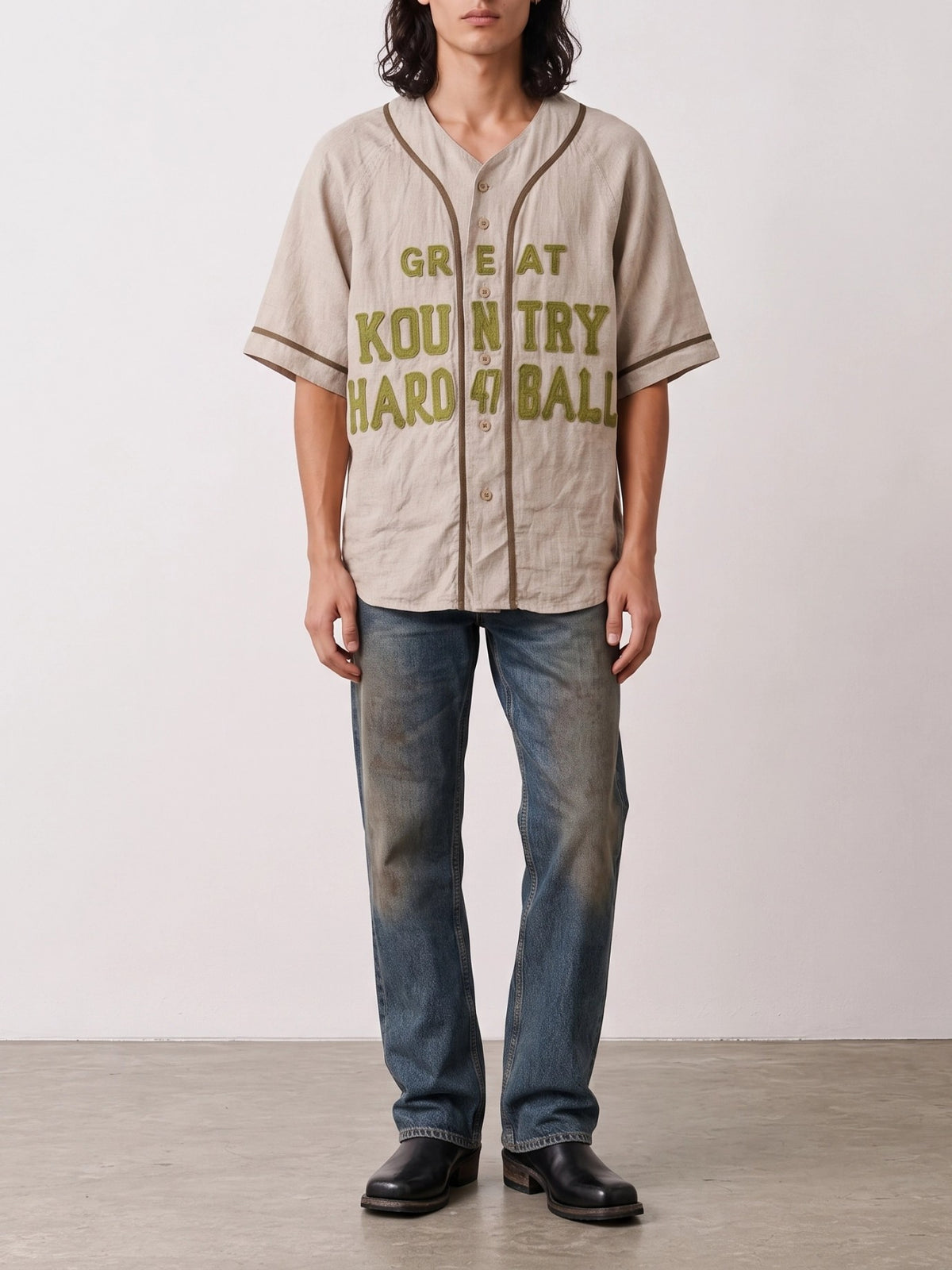 KAPITAL Camicia casual "Great Kountry" Beige - VIETTI
