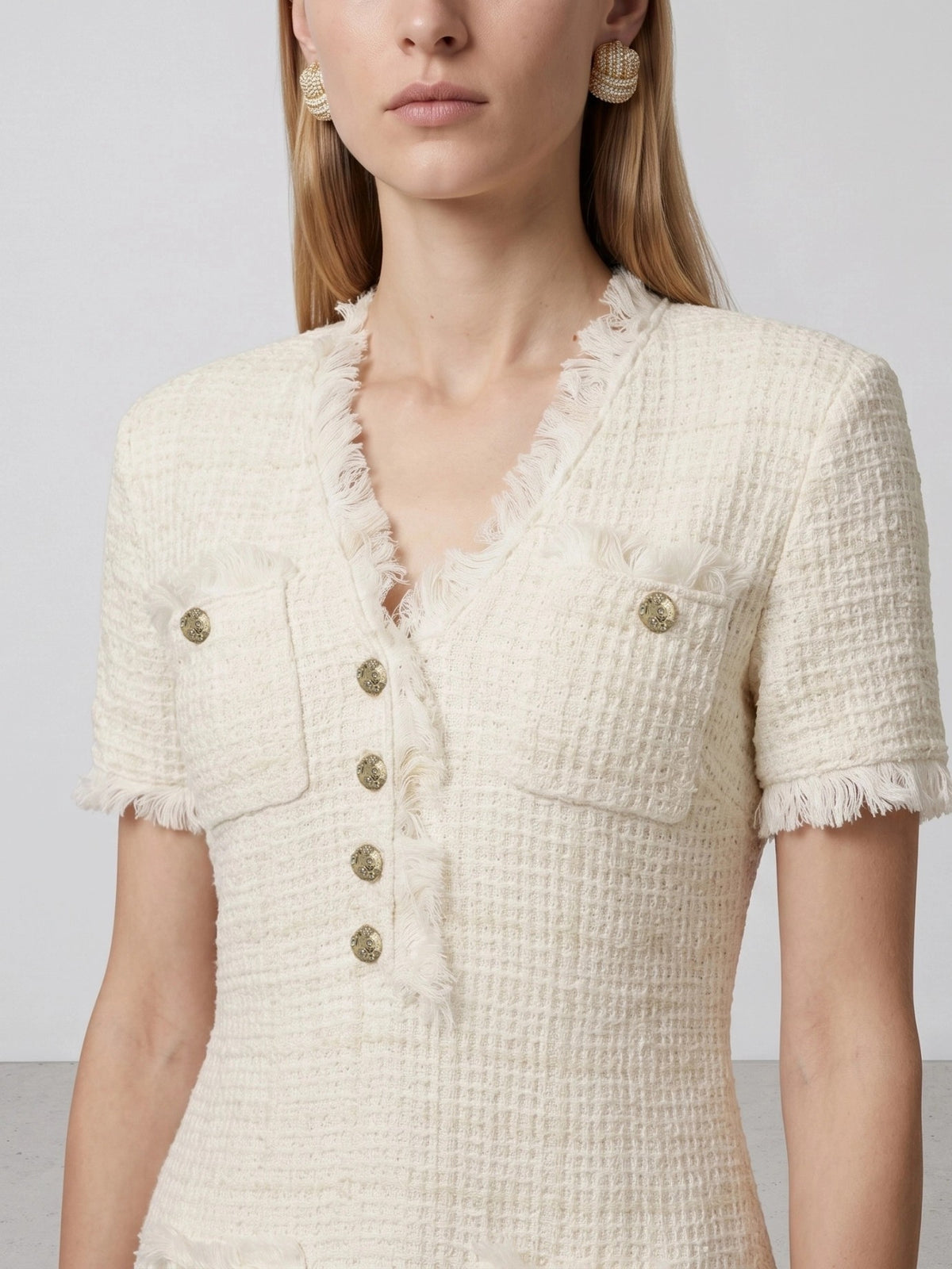 Self-portrait Short sheath dress White - VIETTI
