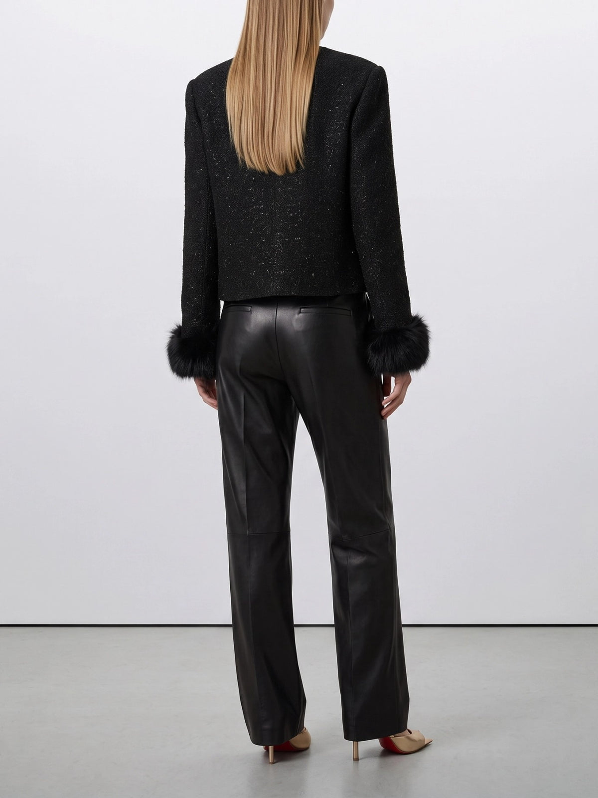 Self-portrait Bouclé blazer Black - VIETTI