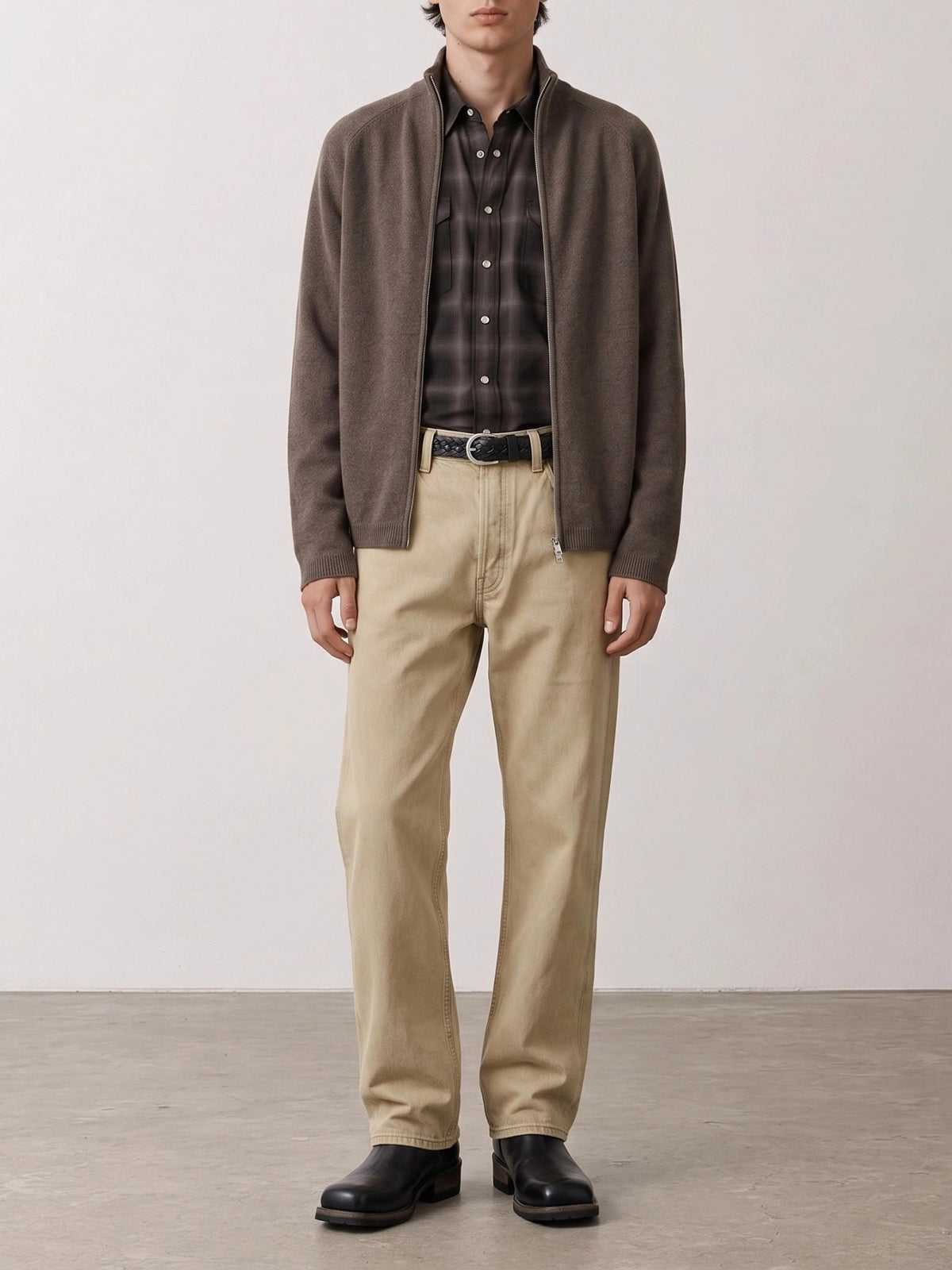 Our Legacy "Line" Zip-Up Sweater Brown - VIETTI