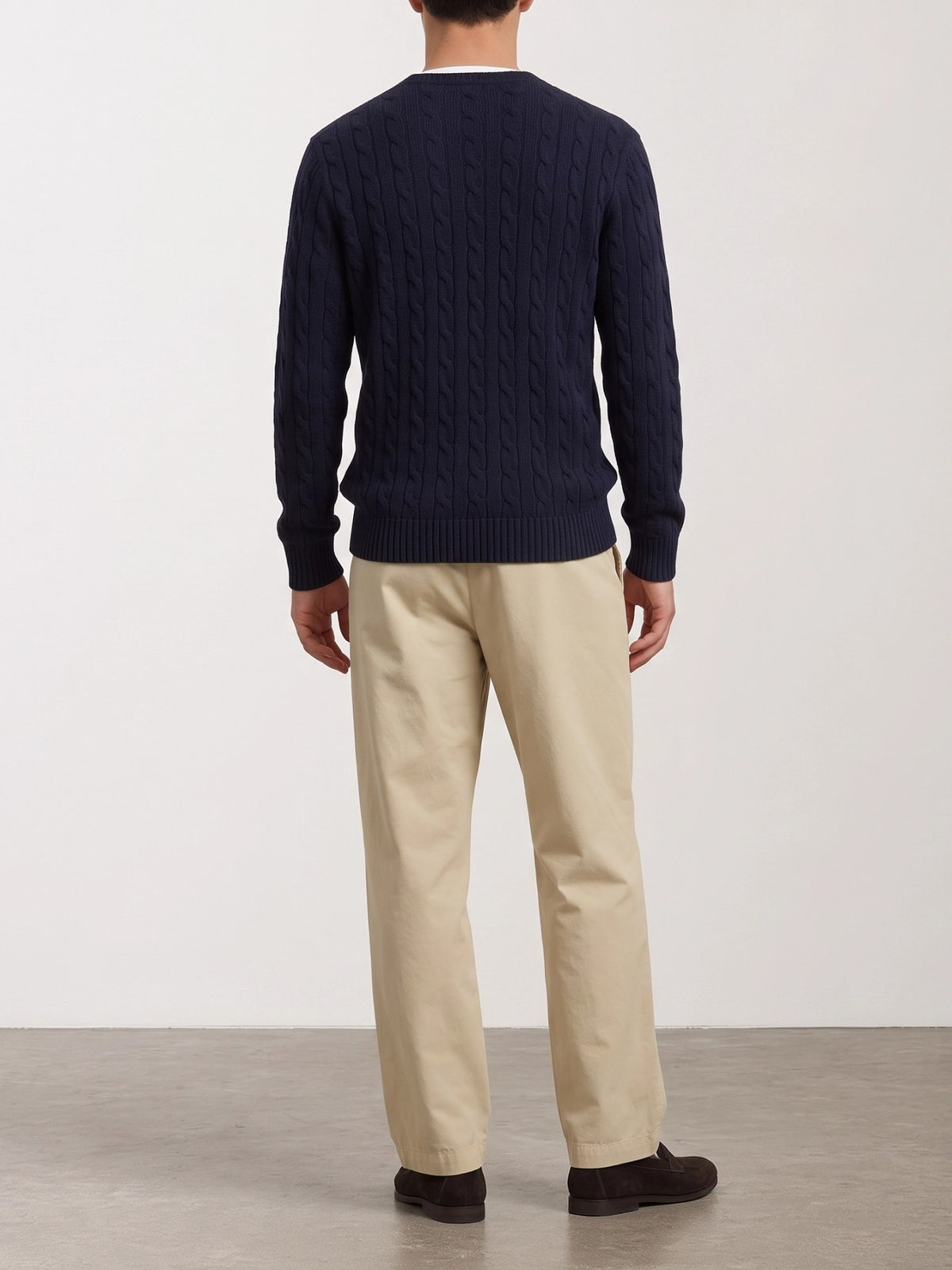 Polo Ralph Lauren Wool and cashmere crewneck sweater with logo Blue - VIETTI