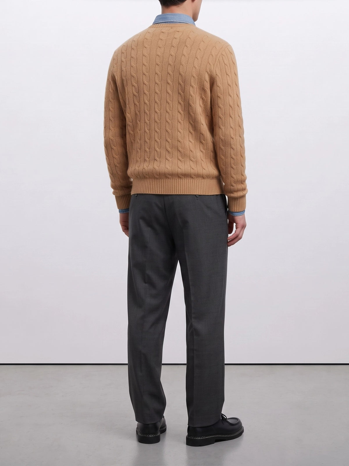Polo Ralph Lauren Wool and cashmere crewneck sweater with logo Brown - VIETTI