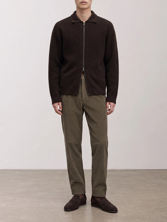 Tagliatore Casual corduroy pants Brown

