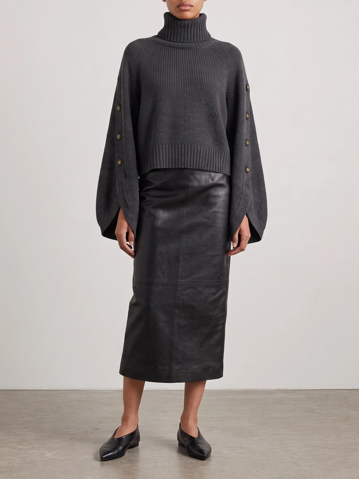 Zimmermann "Valiant" Turtleneck Sweater Grey - VIETTI