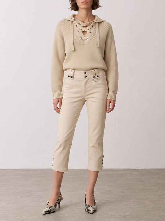 Isabel Marant "Ydalia" Polo Sweater White

