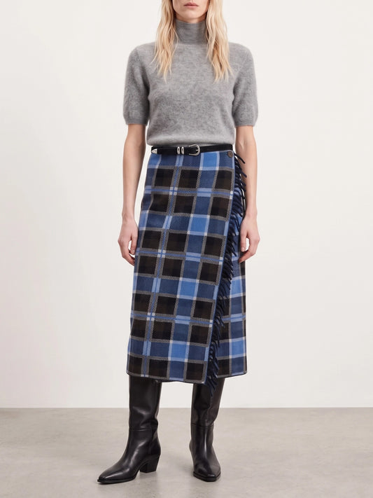 Max Mara S Wool Turtleneck Sweater Grey

