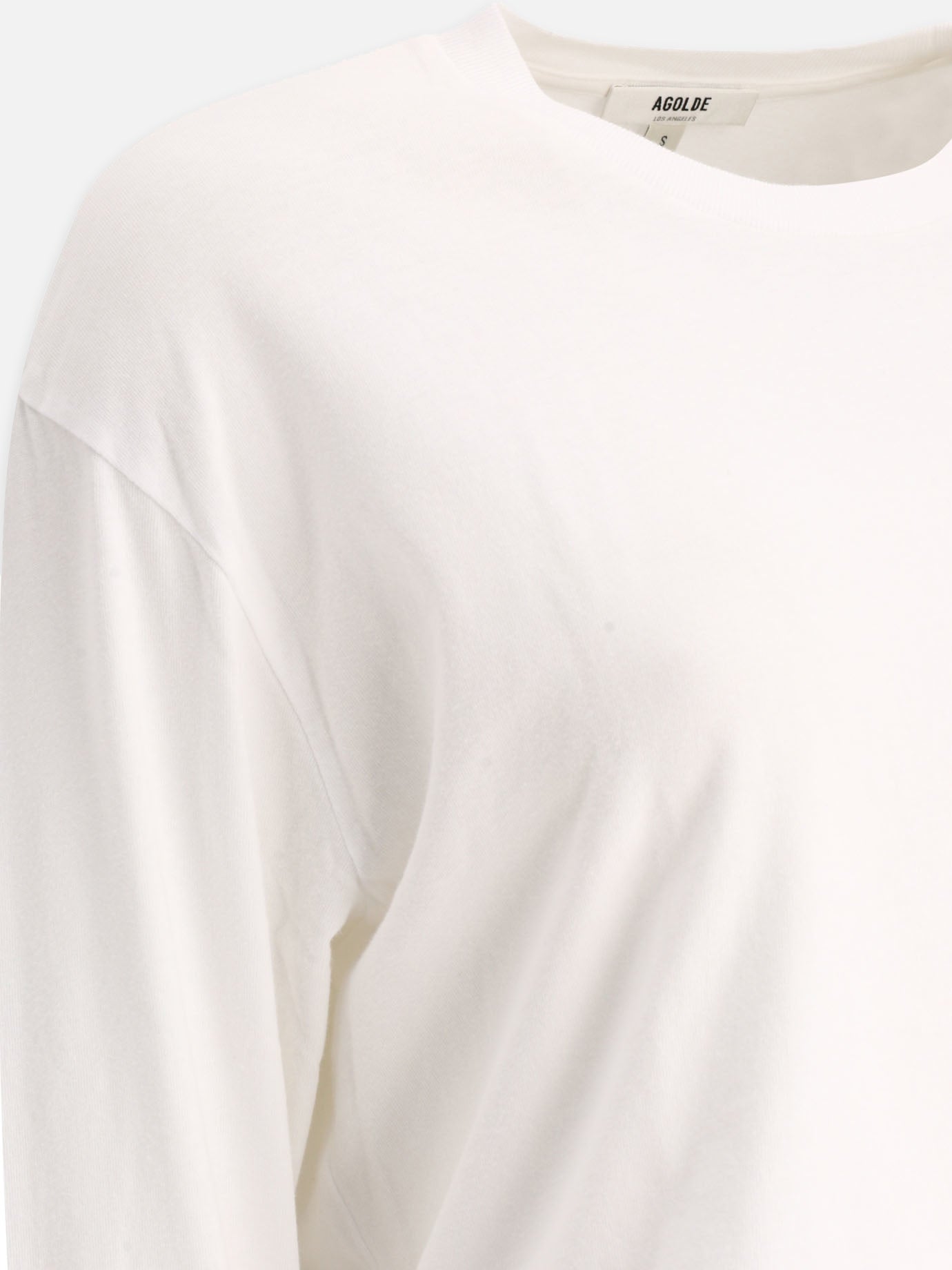 T-shirt girocollo 100% cotton  Bianco - Agolde Donna | PDP | VIETTI Online Store | thumbnail_4