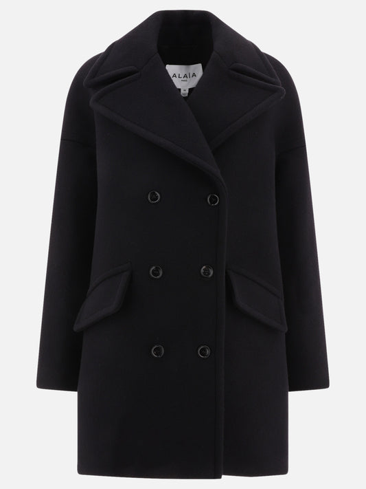 Cappotti lunghi 83% wool 17% polyamide  Nero - Alaïa Donna | PLP | VIETTI Online Store 
