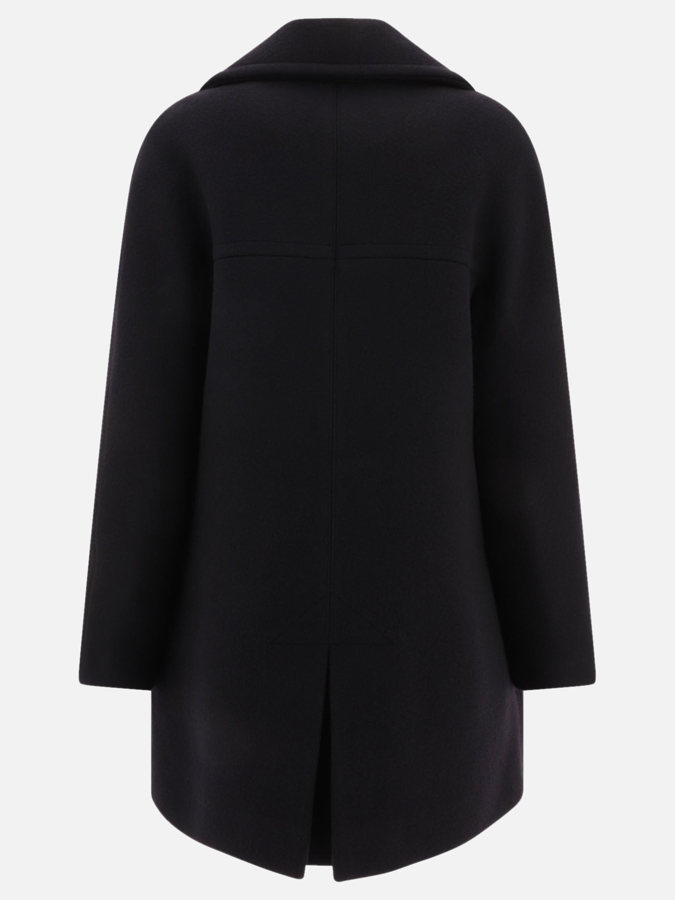 Cappotti lunghi 83% wool 17% polyamide  Nero - Alaïa Donna | PDP | VIETTI Online Store | Zoom-Modal_2
