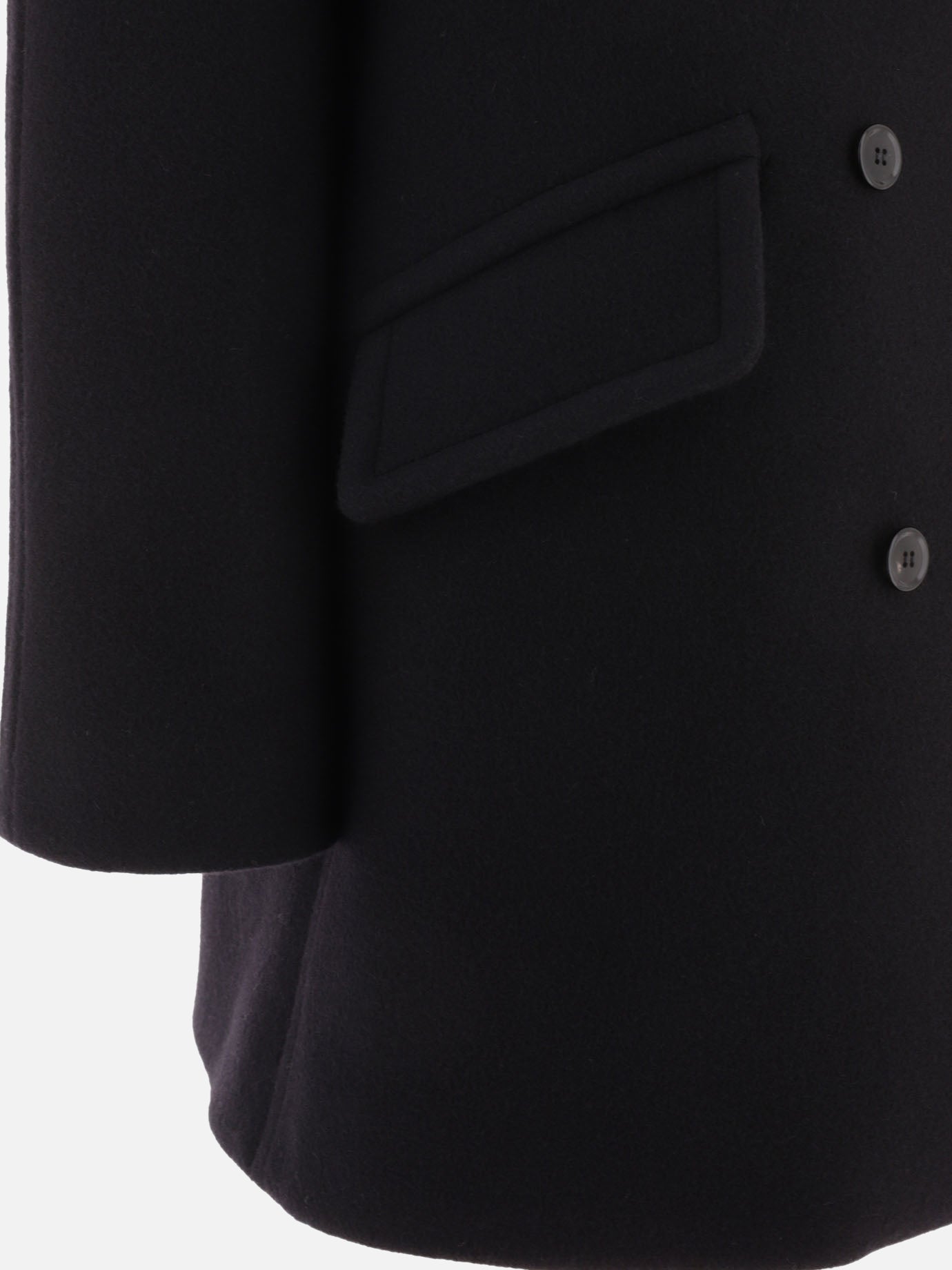 Cappotti lunghi 83% wool 17% polyamide  Nero - Alaïa Donna | PDP | VIETTI Online Store | Zoom-Modal_4
