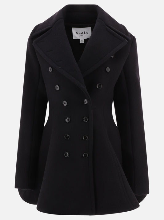 Cappotti lunghi 83% wool 17% polyamide  Nero - Alaïa Donna | PLP | VIETTI Online Store 
