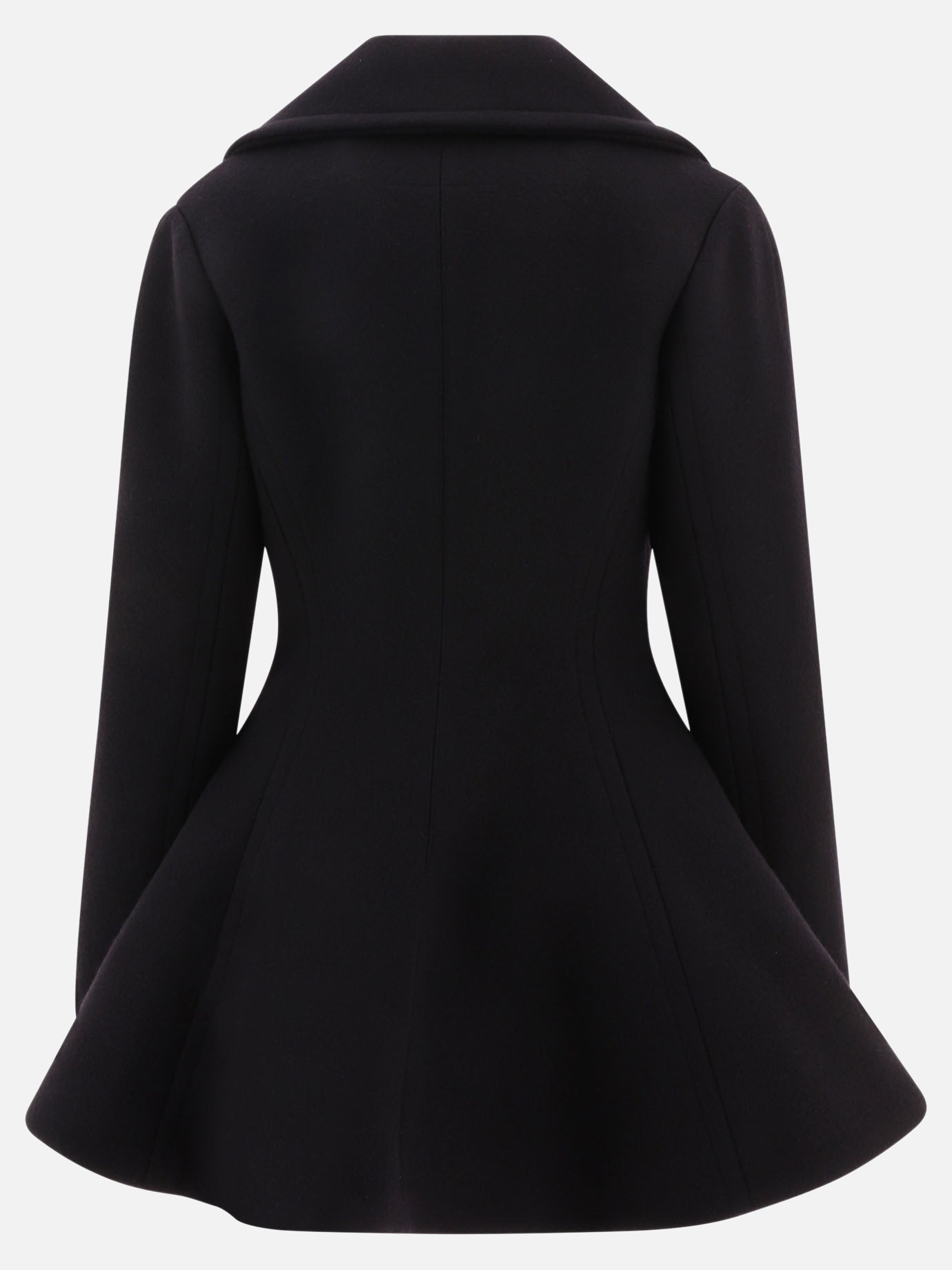 Cappotti lunghi 83% wool 17% polyamide  Nero - Alaïa Donna | PDP | VIETTI Online Store | Zoom-Modal_2
