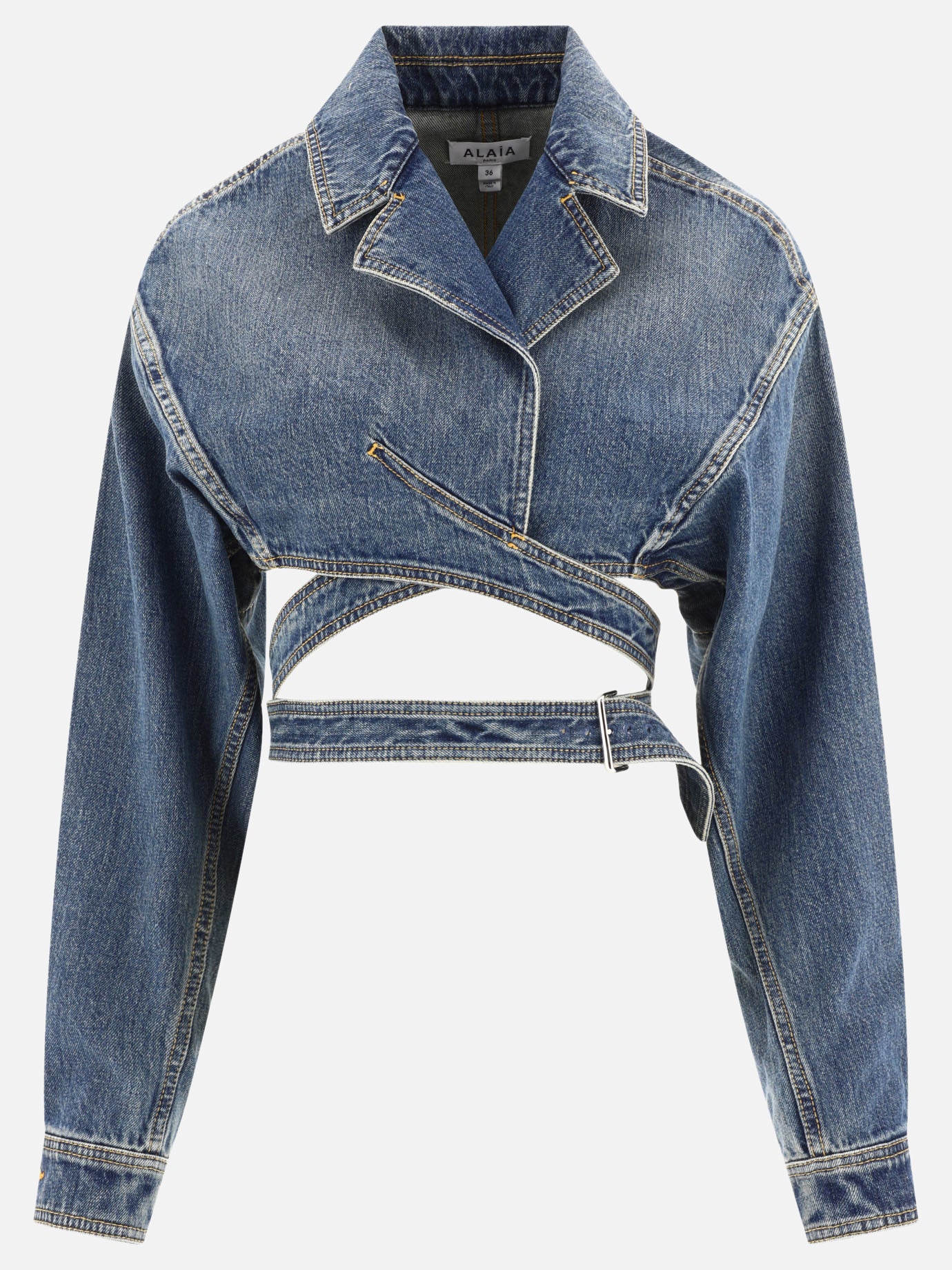 Giacche in denim 100% cotton  Blu - Alaïa Donna | PDP | VIETTI Online Store | Zoom-Modal
