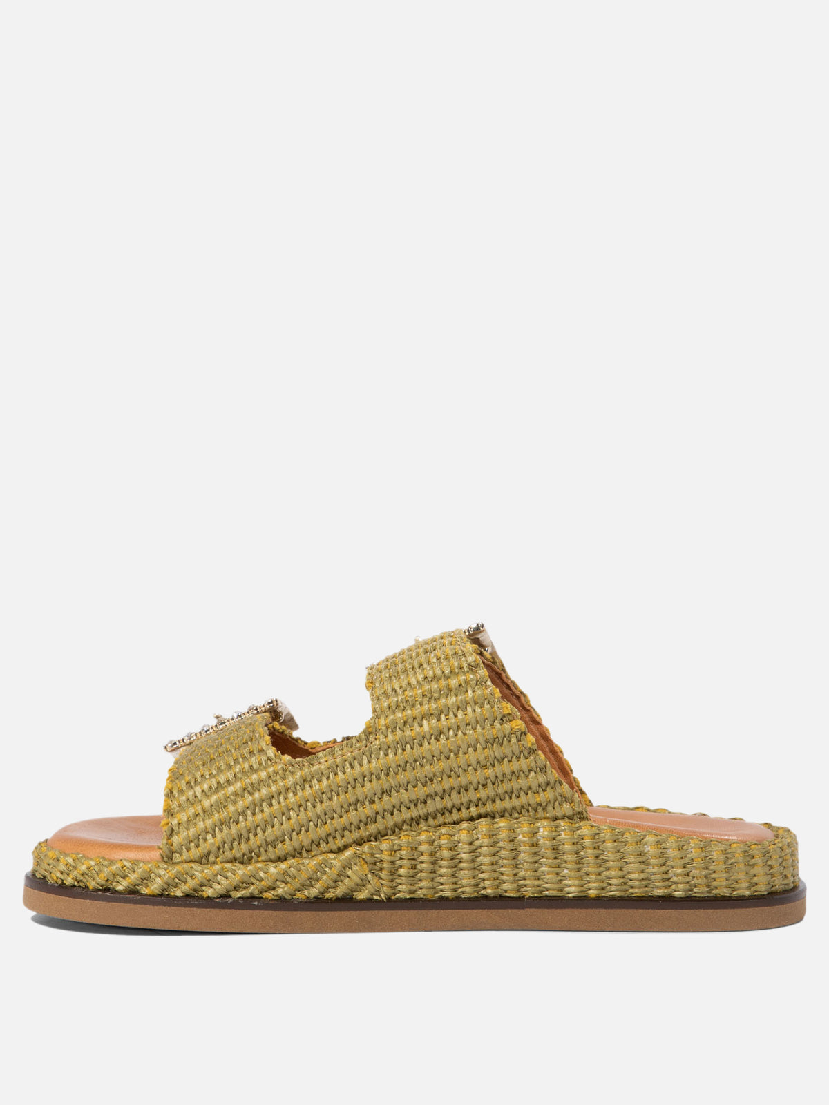 Alibi "Greta" Flat Sandals Green - VIETTI