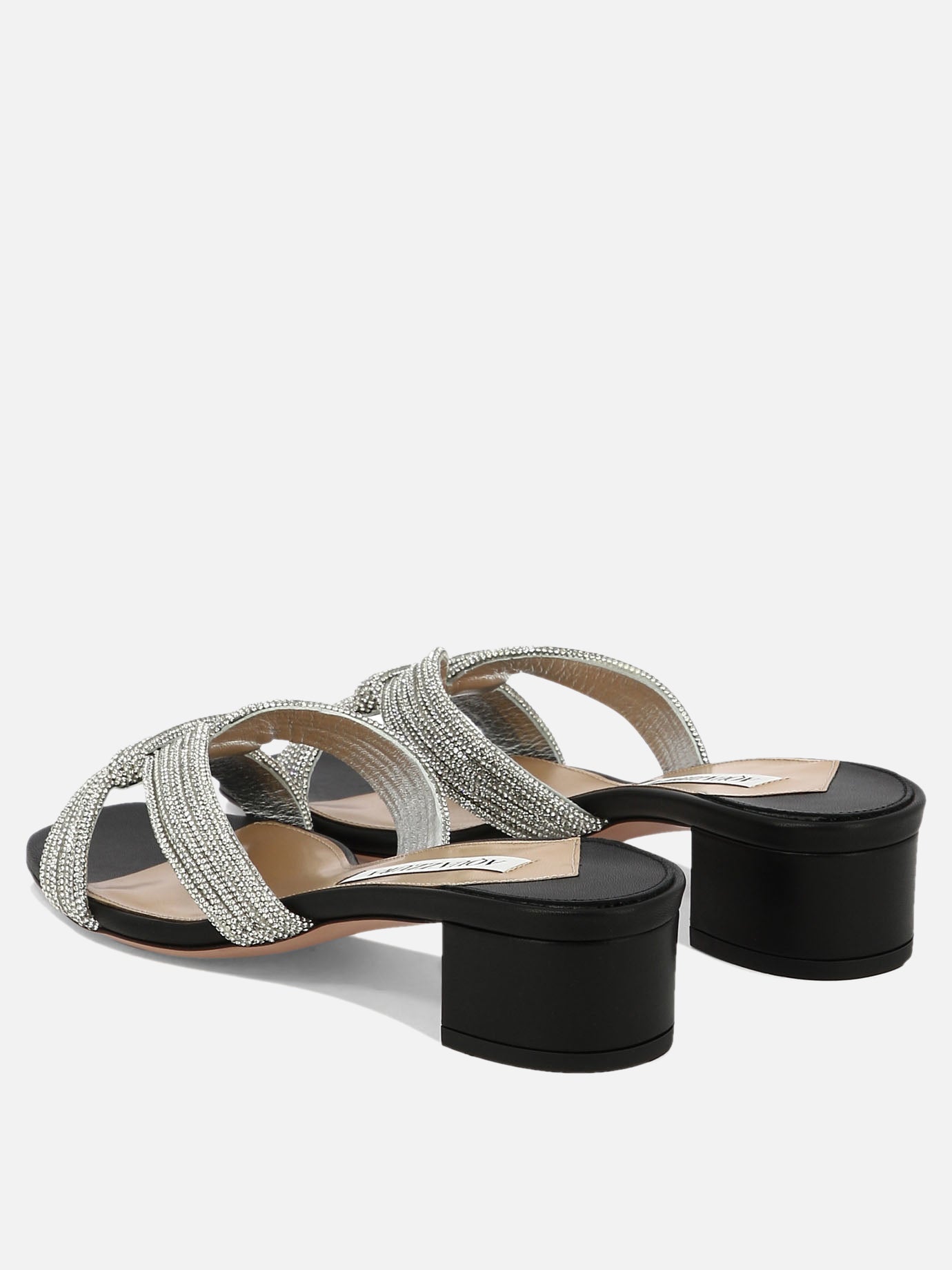 Heeled sandals 100% leather - 100% leather  Black - Aquazzura Women | PDP | VIETTI Online Store | thumbnail_4