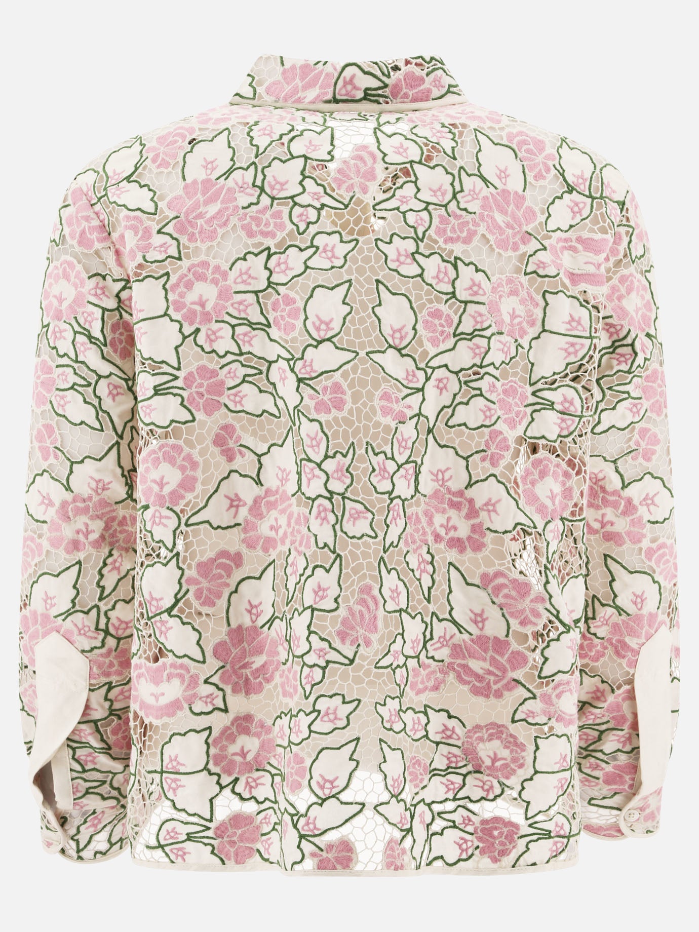 Bode "Peony Lace" shirt Pink