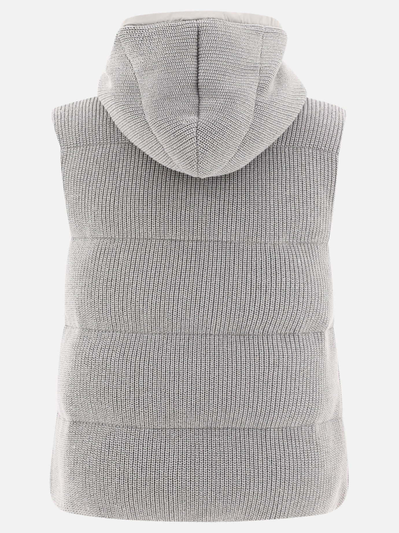 Giacche smanicate 96% cotton 4% polyester  Grigio - Brunello Cucinelli Donna | PDP | VIETTI Online Store | Zoom-Modal_2
