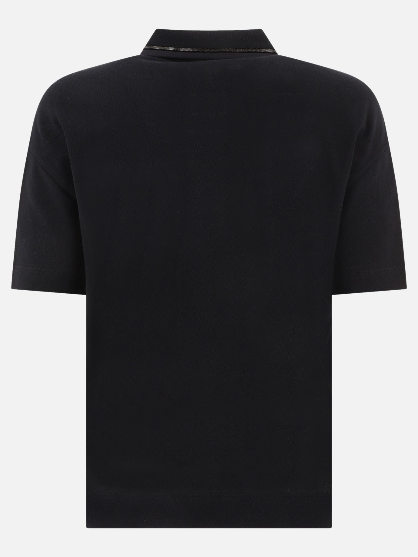 Polo con bottoni 100% cotton  Nero - Brunello Cucinelli Donna | PDP | VIETTI Online Store | thumbnail_2