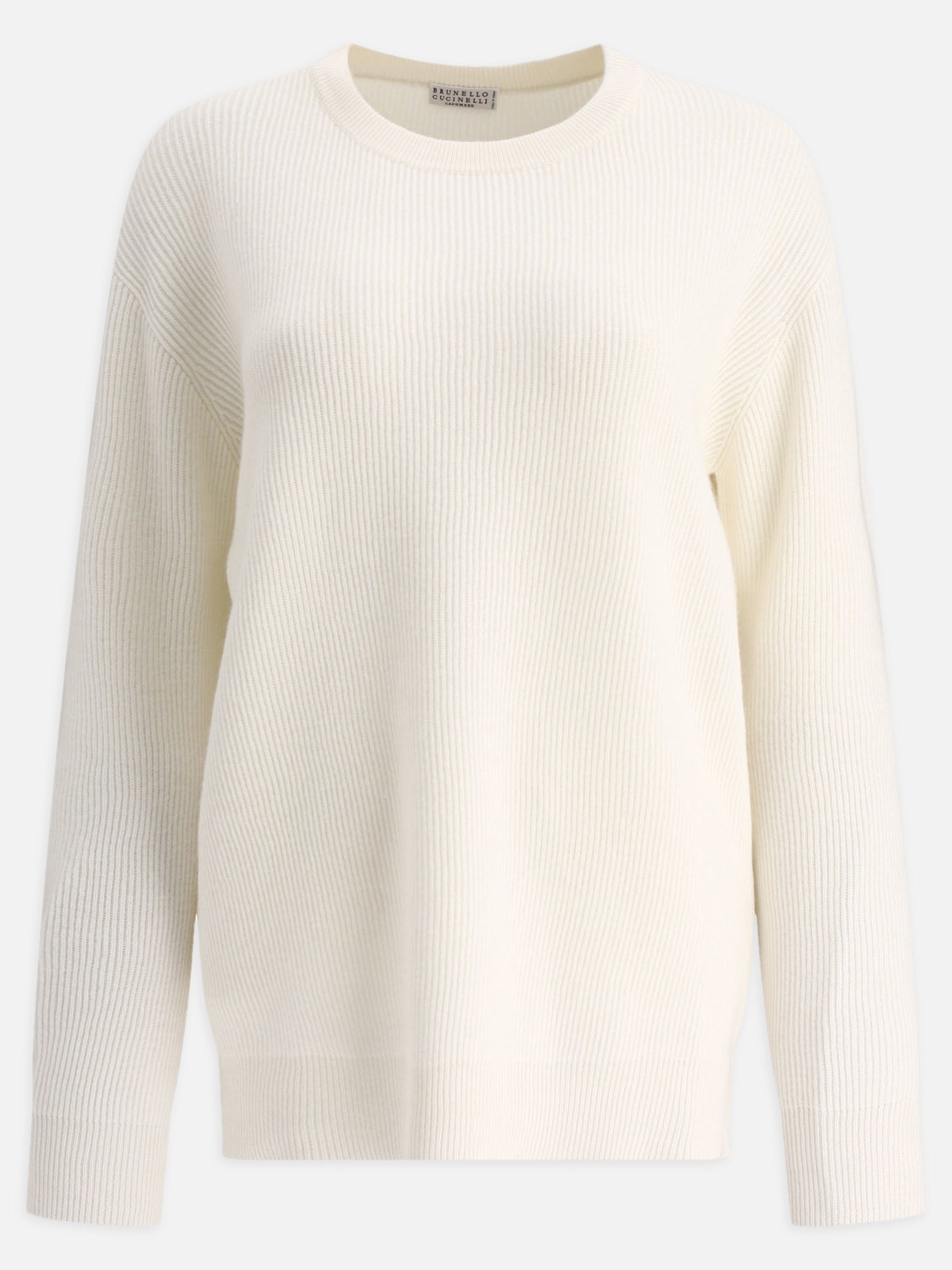 Maglioni girocollo 100% cashmere  Bianco - Brunello Cucinelli Donna | PDP | VIETTI Online Store | Zoom-Modal
