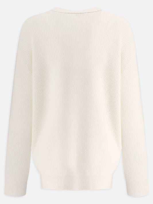 Maglioni girocollo 100% cashmere  Bianco - Brunello Cucinelli Donna | PLP | VIETTI Online Store | 2
