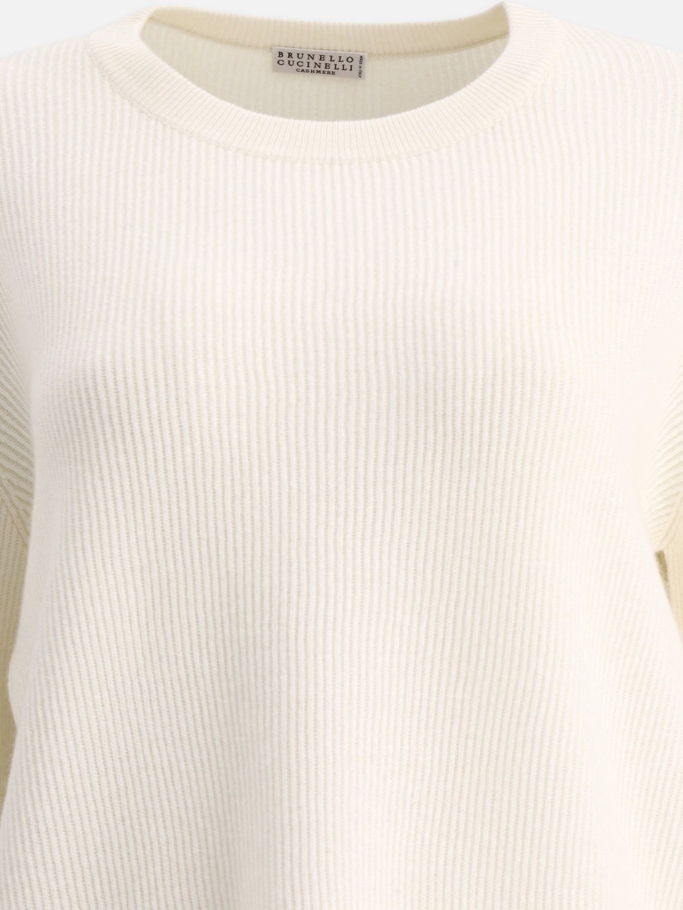 Maglioni girocollo 100% cashmere  Bianco - Brunello Cucinelli Donna | PDP | VIETTI Online Store | Zoom-Modal_3
