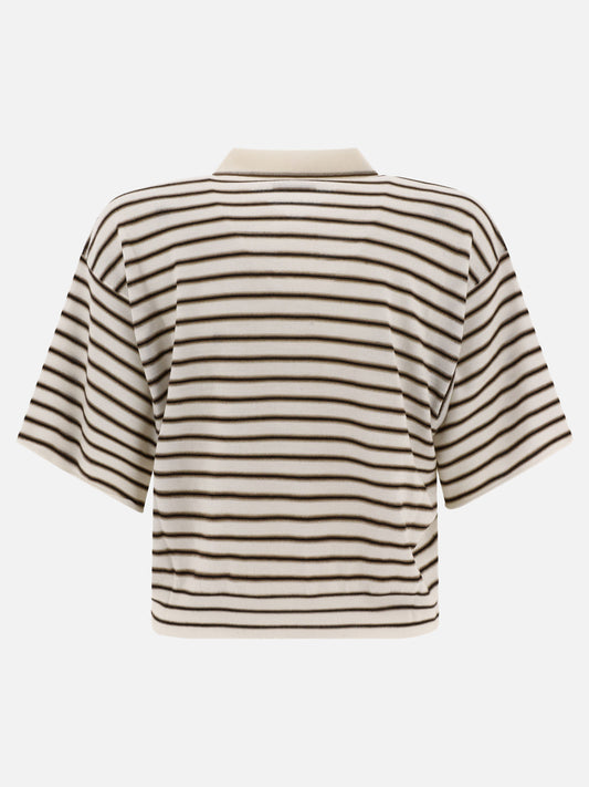 Polo shirts with buttons 90% wool 10% cashmere  Brown - Brunello Cucinelli Women | PLP | VIETTI Online Store | 2
