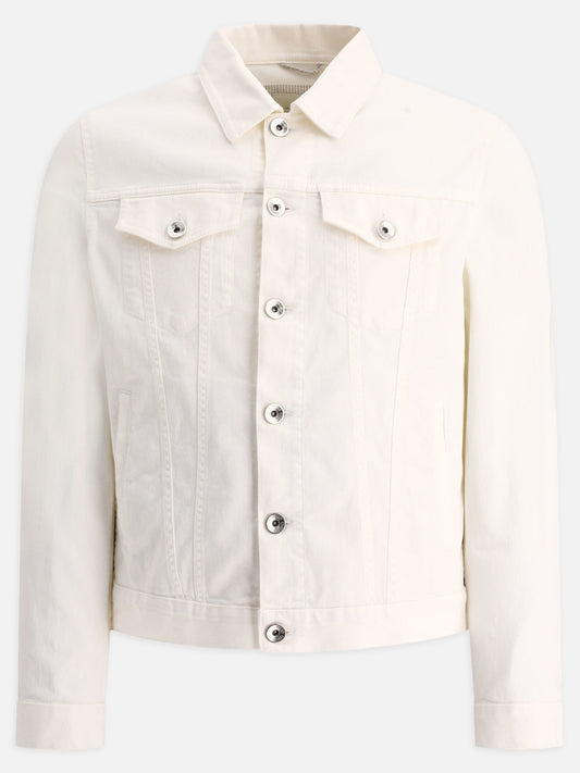 Giacche overshirt Solid colour  Bianco - Brunello Cucinelli Uomo | PLP | VIETTI Online Store 
