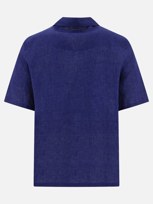 Casual shirts 100% linen  Blue - Brunello Cucinelli Men | PLP | VIETTI Online Store | 2
