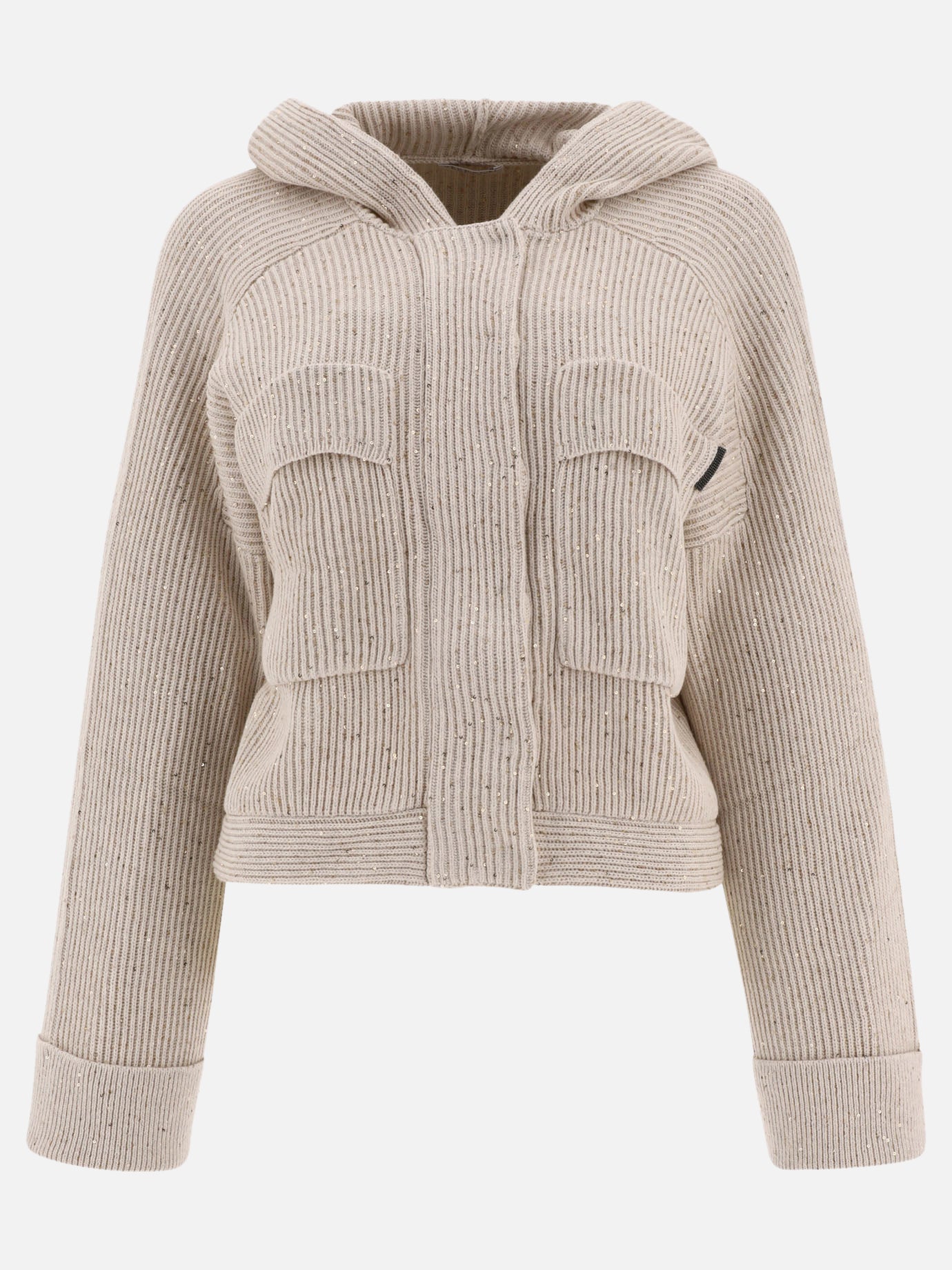 Cardigans 96% cotton 4% polyester  Beige - Brunello Cucinelli Women | PDP | VIETTI Online Store | Zoom-Modal
