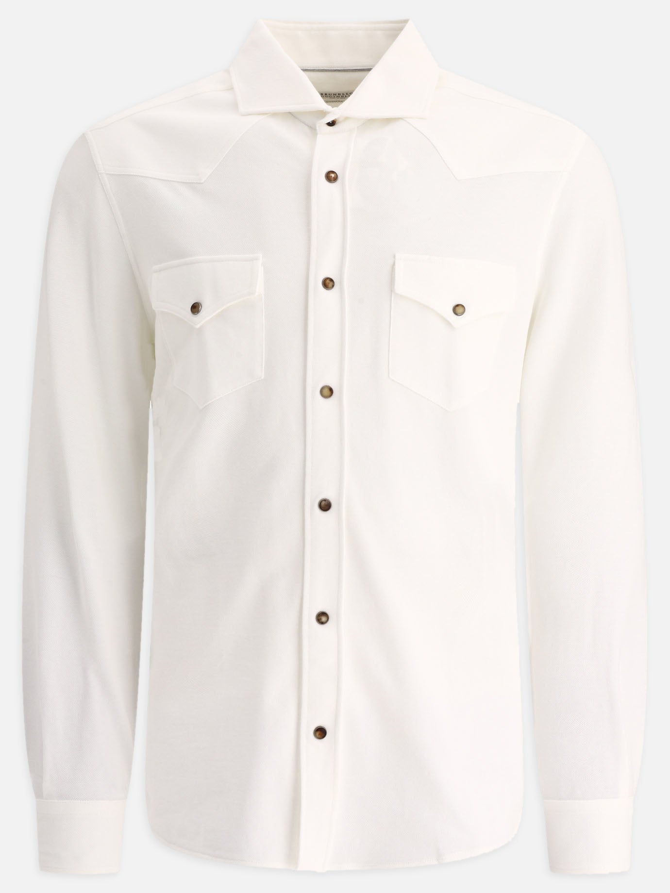 Casual shirts 100% cotton  White - Brunello Cucinelli Men | PDP | VIETTI Online Store | Zoom-Modal
