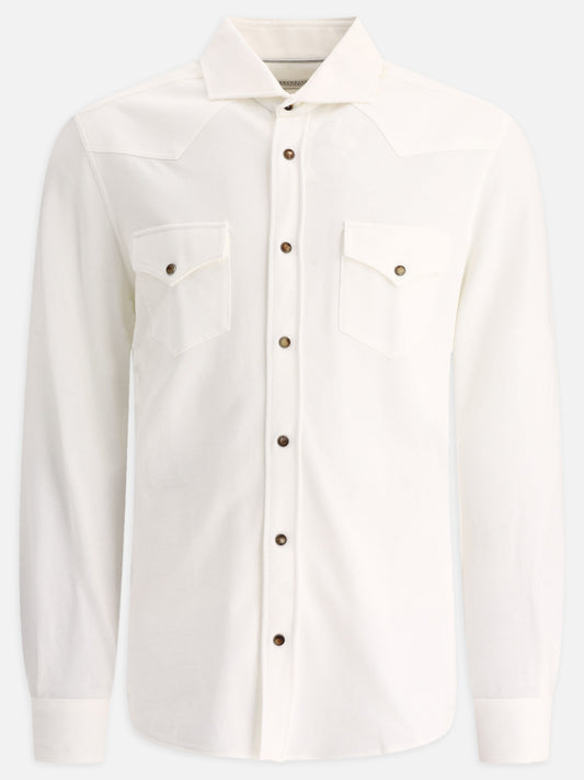 Casual shirts 100% cotton  White - Brunello Cucinelli Men | PLP | VIETTI Online Store 
