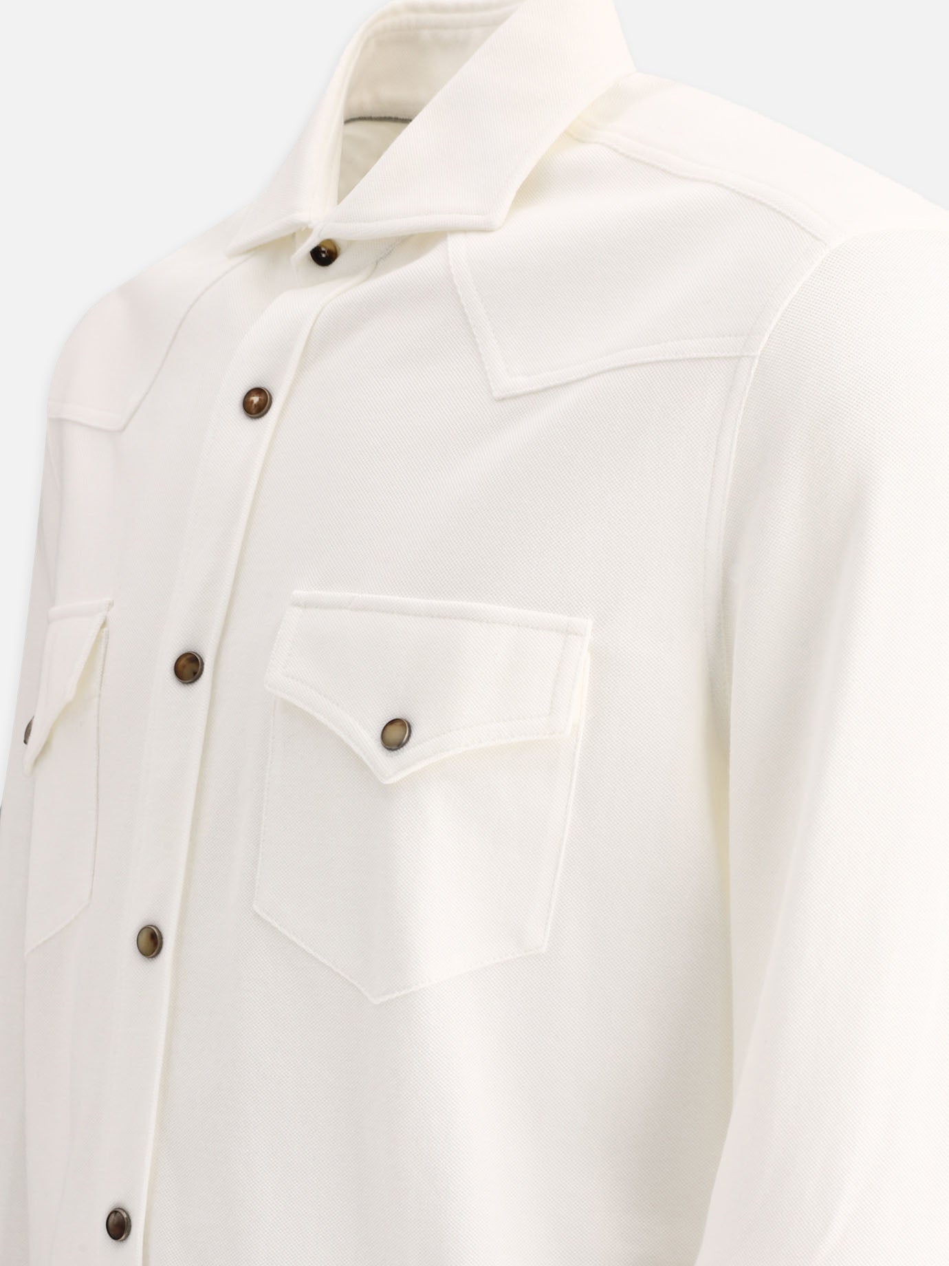 Casual shirts 100% cotton  White - Brunello Cucinelli Men | PDP | VIETTI Online Store | Zoom-Modal_4
