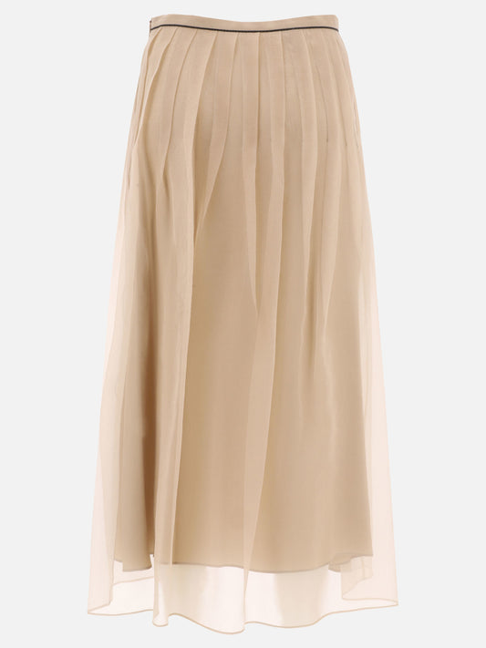 Long skirts 100% silk  Beige - Brunello Cucinelli Women | PLP | VIETTI Online Store | 2
