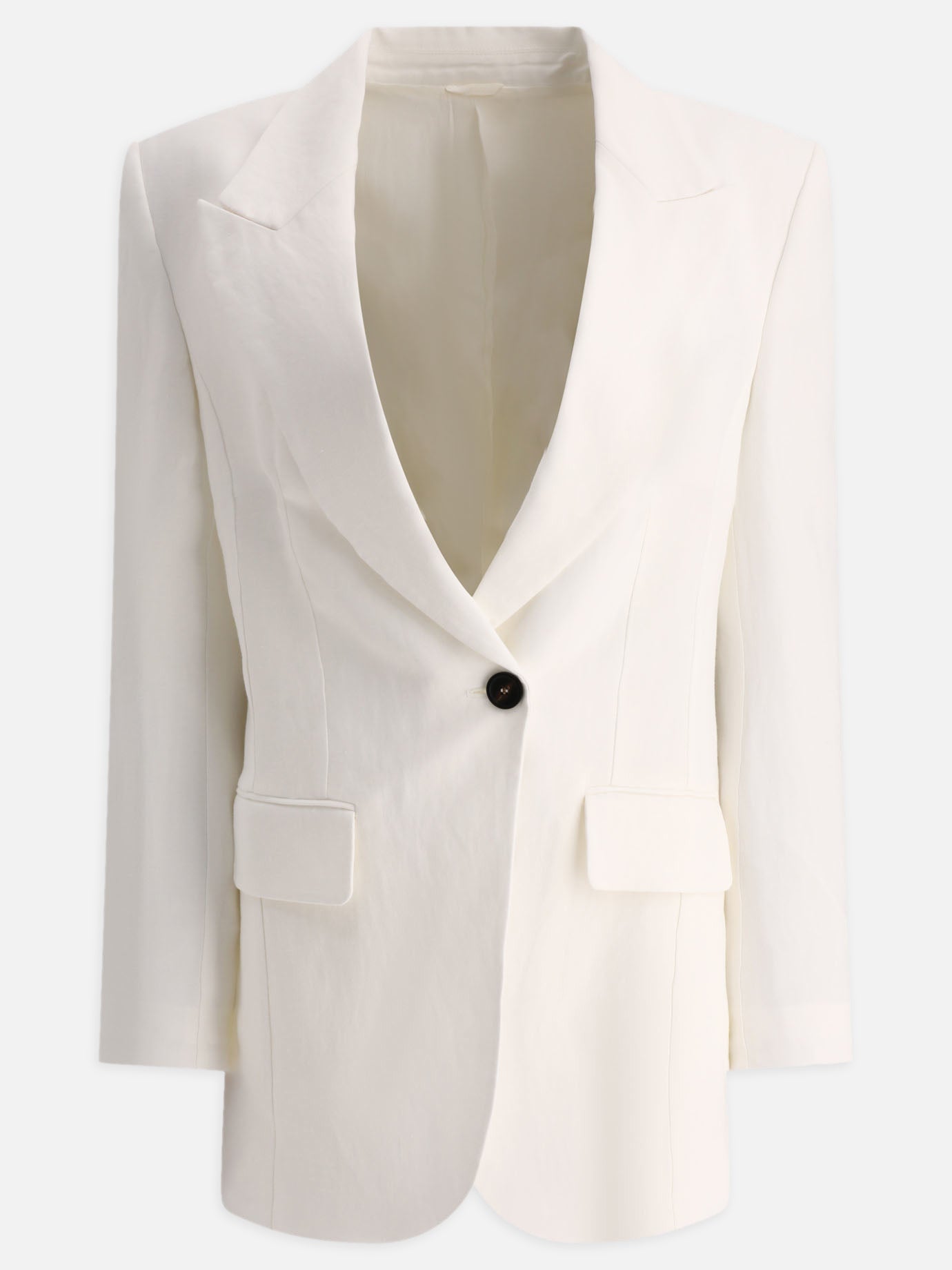 Blazer 73% viscose 27% linen  Bianco - Brunello Cucinelli Donna | PDP | VIETTI Online Store | thumbnail