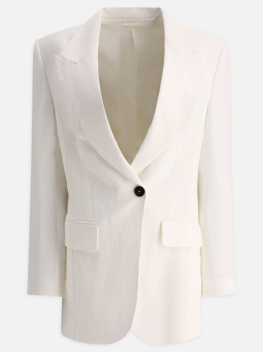 Blazer 73% viscose 27% linen  Bianco - Brunello Cucinelli Donna | PLP | VIETTI Online Store 
