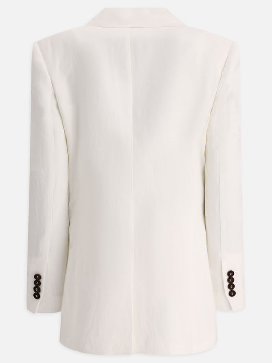Blazer 73% viscose 27% linen  Bianco - Brunello Cucinelli Donna | PLP | VIETTI Online Store | 2
