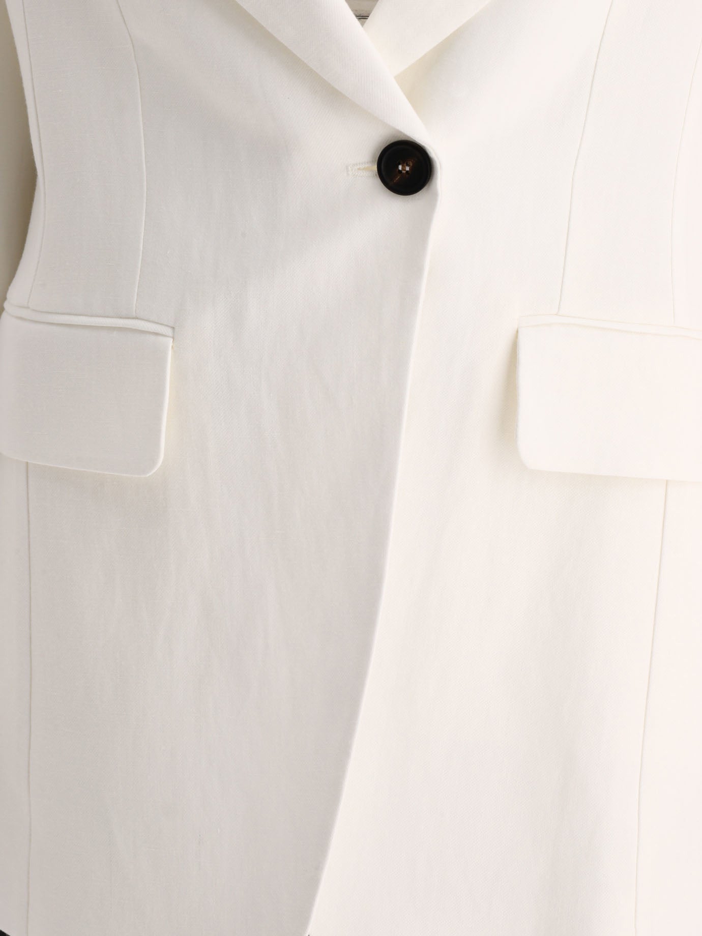 Blazer 73% viscose 27% linen  Bianco - Brunello Cucinelli Donna | PDP | VIETTI Online Store | thumbnail_3